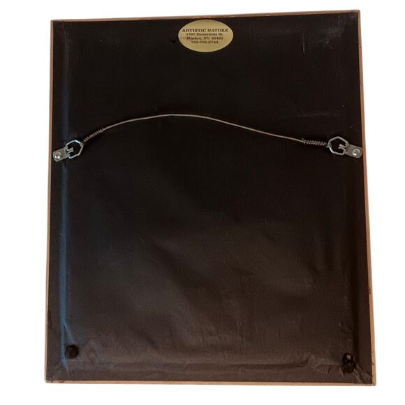 VTG Barbara Mock Pumpkin Print Matted  Framed Green Orange Black & White Checks - Picture 2 of 16